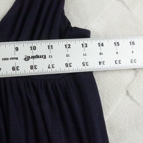 J Crew Maxi Dress Womens Medium Blue V-Neck Sleeveless Empire Waist - Picture 6 of 11